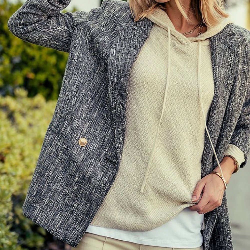 Houndstooth Double Breasted Jacket